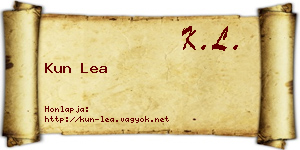 Kun Lea névjegykártya